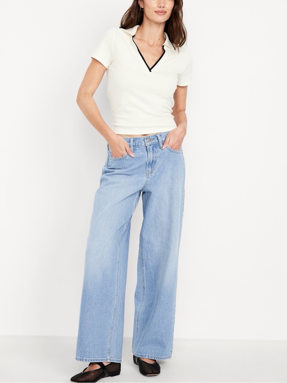Old Navy Mid-Rise Wow Baggy Wide-Leg Jeans 10